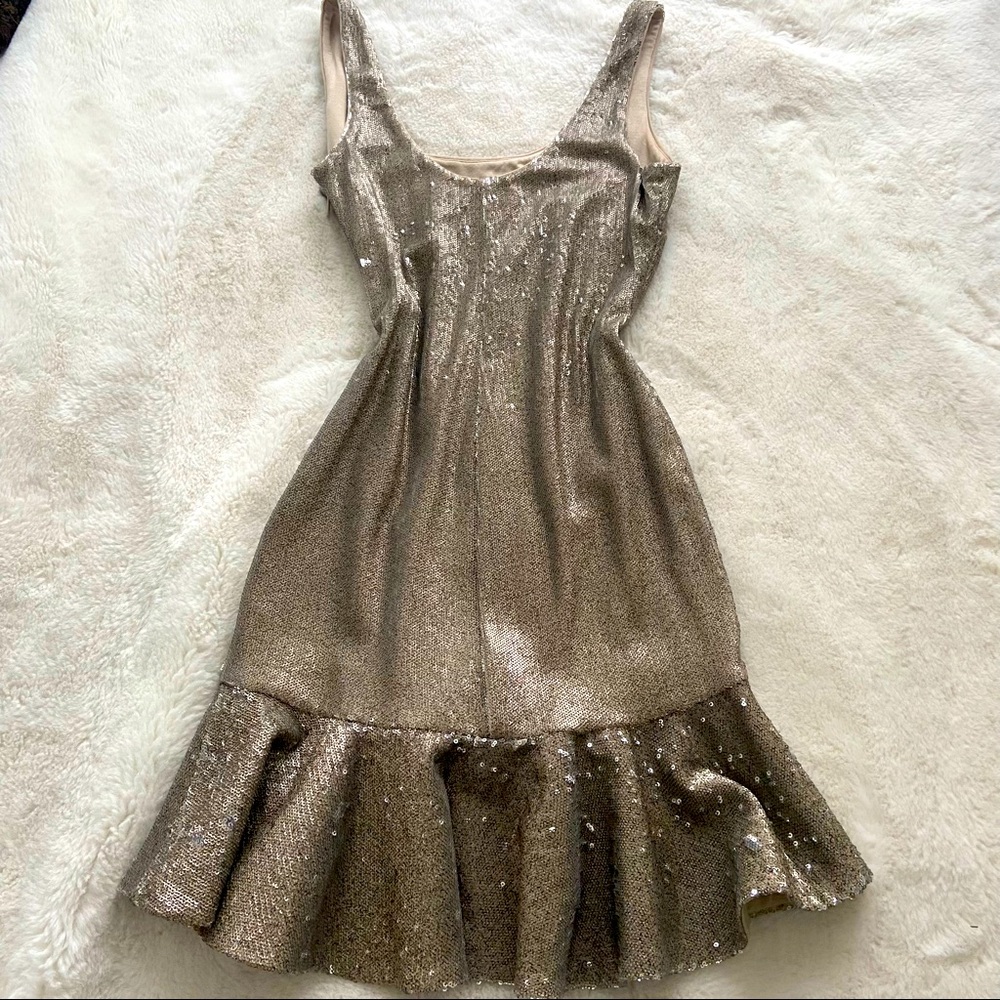 BEBE limited edition Gold sequin Mini Dress size S